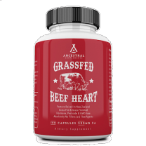 Ancestral Supplements - Grass Fed Desiccated Beef Heart 180caps 550mg