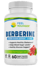 Feel Younger - Berberine Blood Sugar and Weight Loss Support 1200mg 60 caps