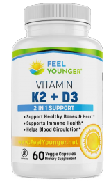 Feel Younger - Vitamin D3 5000iu + Vitamin K2 1000iu 60caps