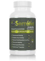 Serretia 90caps (250,000 SPU's) (Arthur Andrew Medical) (serrapeptase supplement)