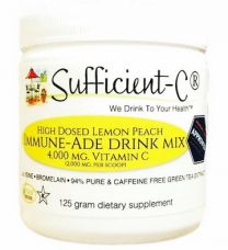 Sufficient C - High Dose Lemon Peach Immune-Ade drink mix - 125 gram size