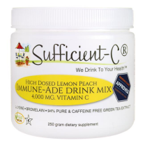 Sufficient C - High Dose Lemon Peach Immune-Ade drink mix - 250 gram size